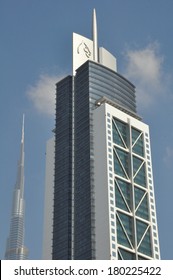 DUBAI, UAE - FEB 19: Millennium Tower On Sheikh Zayed Road In Dubai, UAE, As Seen On Feb 19, 2014. The Tower Rises 285 M (935 Ft) And Has 60 Floors.