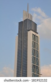 DUBAI, UAE - FEB 19: Millennium Tower On Sheikh Zayed Road In Dubai, UAE, As Seen On Feb 19, 2014. The Tower Rises 285 M (935 Ft) And Has 60 Floors.