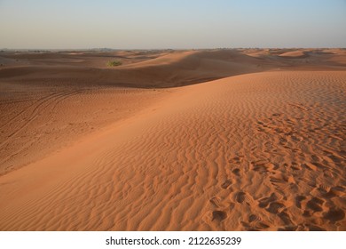 Dubai, UAE - February 5, 2022: Jeep Safari tour in Al Badayer Desert recreation area