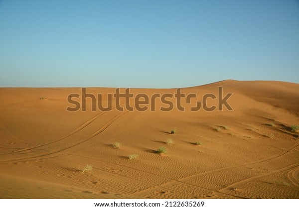 Dubai, UAE - February 5, 2022: Jeep\
Safari tour in Al Badayer Desert recreation\
area