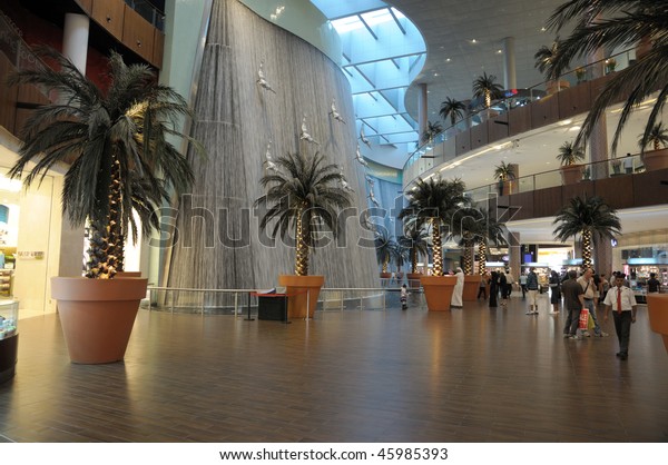 Dubai Uae Jan 22 Waterfall Inside Stock Image Download Now