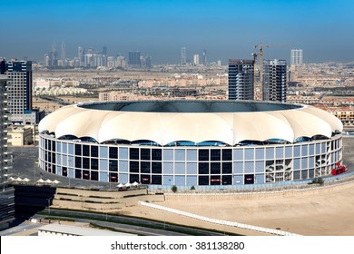 DUBAI, UAE - JANUARY 20, 2016: Dubai Cricket Stadium Before World Cup 2016