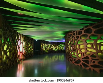 DUBAI, UAE - JANUARY, 2021: Expo 2020, The Sustainability Pavilion.