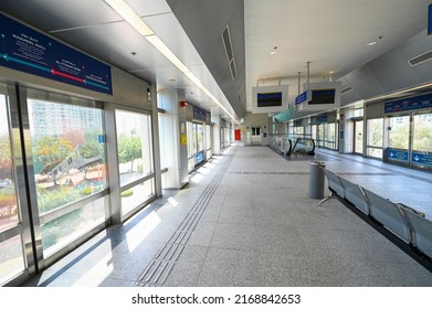 Dubai, Uae, June 10, 2022. Dubai Monorail Station. 