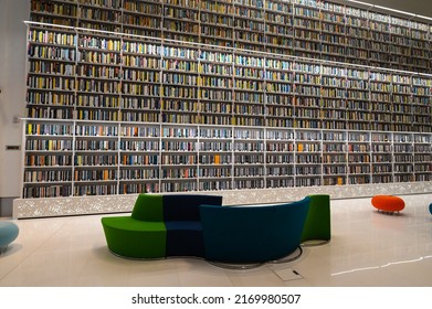 Dubai, Uae, June 20, 2022. Sheikh Mohammed Bin Rashid Library. 