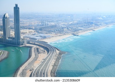 Dubai, Uae, March 10, 2022. Aerial View Of Jebel Ali Port. 