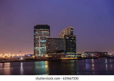 DUBAI, UAE - MARCH 15: Festival City in Dubai, UAE on March 15, 2017. The project spans 3.8 kilometres of water frontage on the eastern bank of Dubai Creek. 