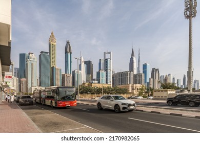 Dubai , UAE - March 5, 2022: The Dubai International Financial Cente (DIFC ) is a special economic zone in Dubai , UAE .