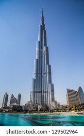 DUBAI, UAE - NOVEMBER 13: Burj Khalifa on November 13, 2012 in Dubai, UAE. Burj Khalifa is currently the tallest building in the world, at 829.84 m (2,723 ft).