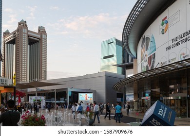 DUBAI, UAE - November 25, 2019: The Big5 exhibition event in Dubai: The Big 5 is the largest building and construction exhibition and event in the Middle East, Dubai