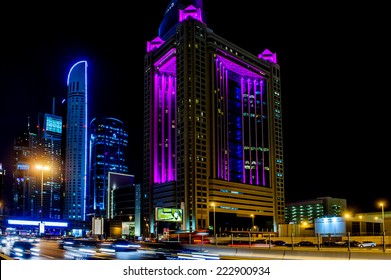 DUBAI, UAE - OCTOBER 07: The Fairmont Dubai hotel.October 07, 2014 in Dubai, United Arab Emirates, Middle East 