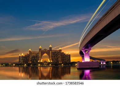 Dubai, UAE - October 12, 2019: The Atlantis Hotel & Theme Park At The Palm Jumeirah Island