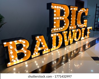 Dubai, UAE - October 12, 2019: Big Bad Wolf Signage In Dubai Studio City