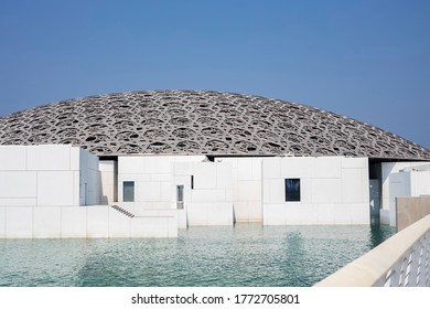 Dubai, UAE - October 5, 2019 - View Of The Louvre Museum In Abu Dhabi. Sunny Day