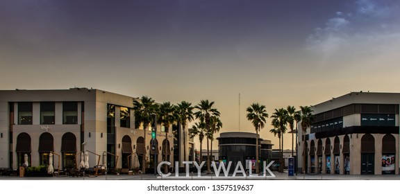 Dubai, United Arab Emirates; 1 April 2019; City Walk At Sunset