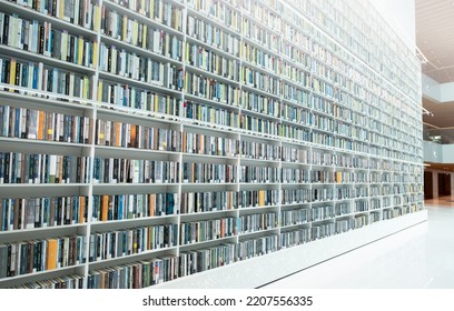 Dubai, United Arab Emirates, August 15 2022: Books Library that holds thousand of books - Shutterstock ID 2207556335