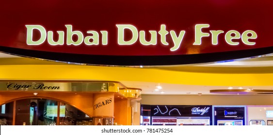 DUBAI, UNITED ARAB EMIRATES - DECEMBER 4, 2017 - Dubai Duty Free. 