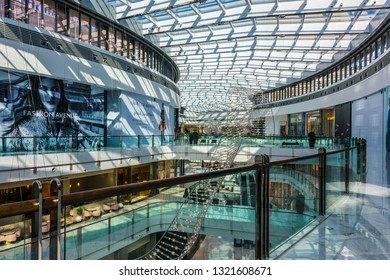 DUBAI, UNITED ARAB EMIRATES - FEB 6, 2019: Interior od Dubai Mall, United Arab Emirates.