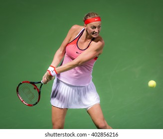 DUBAI, UNITED ARAB EMIRATES - FEBRUARY 17 : Petra Kvitova At The 2016 Dubai Duty Free Tennis Championships