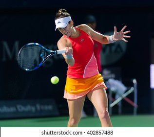 DUBAI, UNITED ARAB EMIRATES - FEBRUARY 17 : Garbine Muguruza At The 2016 Dubai Duty Free Tennis Championships