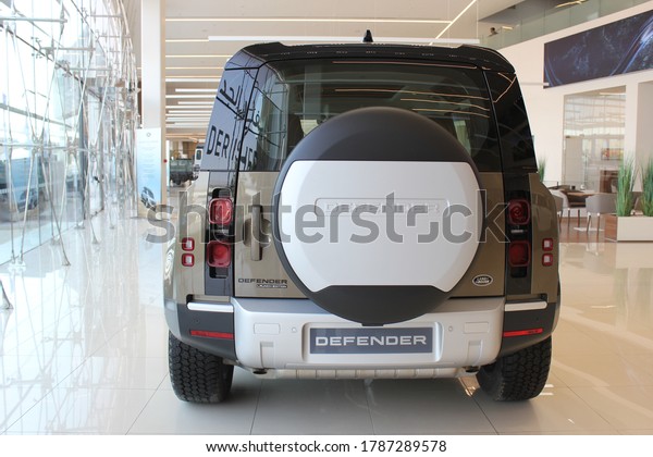 Dubai, United Arab Emirates - July 5, 2020: New 2020
Land Rover Defender 110, SE trim, 8-speed automatic SUV.
(US$70,243-US$77,762) excludes
tax.