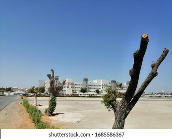 Dubai, United Arab Emirates - March 28, 2020: Rashid Hospital Is A 786-bed Medical/surgical Hospital Located On Oud Metha Road. It Was Constructed In 1973 And Is Part Of Dubai Health Authority (DHA).