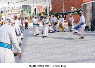 Dubai. United Arab Emirates - March 28 2022: Khaleeji Band Preforming On Expo 2020 Dubai