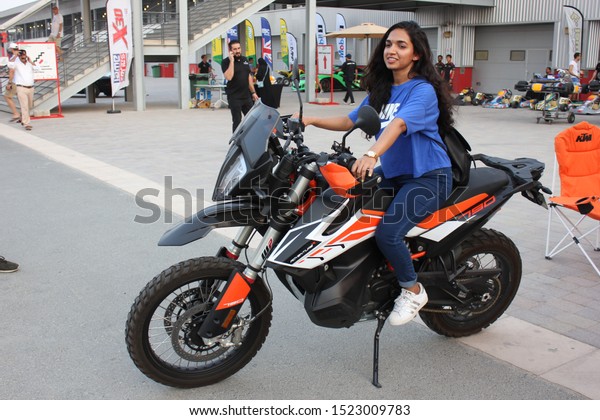 Dubai, United Arab\
Emirates - October 4, 2019: A scene at Emirates Motorsport Expo\
2019, held at Dubai Autodrome as a free-to-attend event for\
automotive enthusiasts.