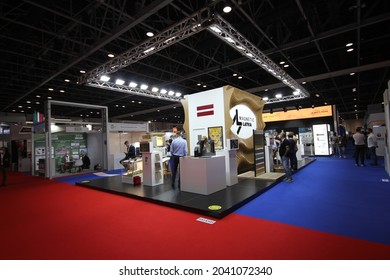 Dubai, United Arab Emirates - September 14, 2021: Scene At 'Big 5 International Construction And Building Show' Held At Dubai World Trade Centre As An In-person Trade Show During The Covid-19 Time.