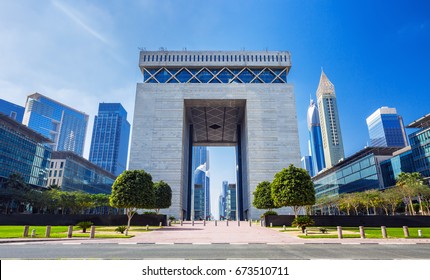 DUBAI ,UNITED ARAB EMIRATES-FEBRUARY 27, 2017: Dubai Financial Center District,UAE