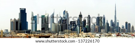Dubai. World Trade center and building in Dubai