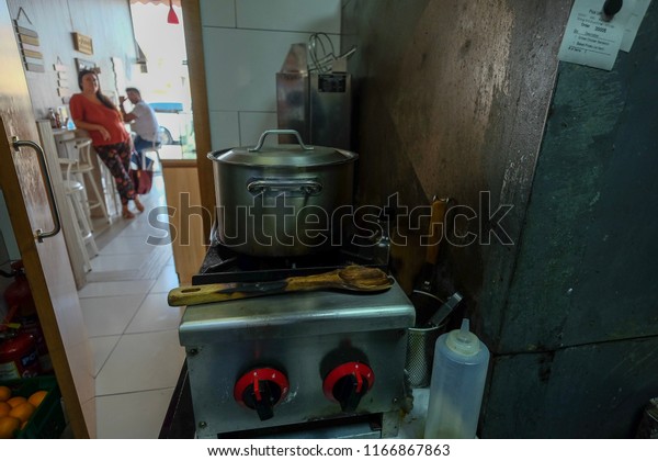 Dubai,Dubai/United Arab Emirates - August 2018:\
Interior of the Dirty Kitchen in\
Jumeirah