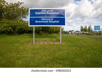 Dublin, Dublin 9, Ireland, May 23rd 2021, Main Sign At Front Of Beaumont Hospital In Dublin