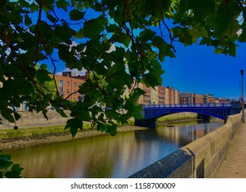 Dublin bridge in spring