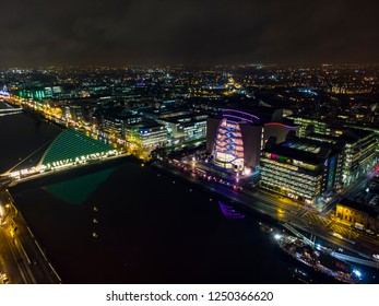 Dublin Docklands At Night