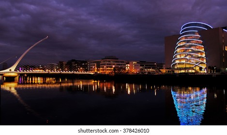 Dublin Docklands At Night