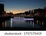 Dublin At Dusk River Reflection
