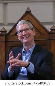 DUBLIN, IRELAND - 11/11/2015
Apple CEO, Tim Cook, During A Q&A With Members Of The Trinity College Dublin Philosophical Society After He Was Presented With The Gold Medal Of Honorary Patronage