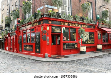 DUBLIN, IRELAND - 26 March 2018; Famous Temple Bar Pub in the City Centre