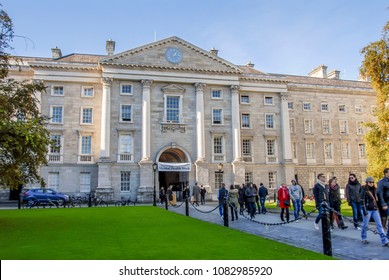 Dublin, Ireland, 27 October 2012: Trinity College University Of Dublin