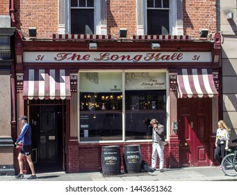 Dublin, Ireland, 3rd July 2019. The Long Hall Pub In South Great Georges Street.one Of Ireland's Oldest Pubs It Can Trace Its History Back To 1766.