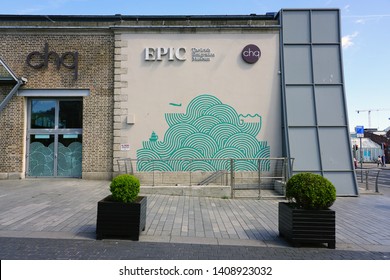 DUBLIN, IRELAND -4 MAY 2019- View Of EPIC The Irish Emigration Museum, An Interactive Museum About The History Of The Irish Diaspora Located In The Docklands In Dublin.