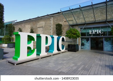 DUBLIN, IRELAND -4 MAY 2019- View Of EPIC The Irish Emigration Museum, An Interactive Museum About The History Of The Irish Diaspora Located In The Docklands In Dublin.