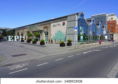 DUBLIN, IRELAND -4 MAY 2019- View Of EPIC The Irish Emigration Museum, An Interactive Museum About The History Of The Irish Diaspora Located In The Docklands In Dublin.