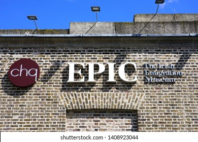 DUBLIN, IRELAND -4 MAY 2019- View Of EPIC The Irish Emigration Museum, An Interactive Museum About The History Of The Irish Diaspora Located In The Docklands In Dublin.