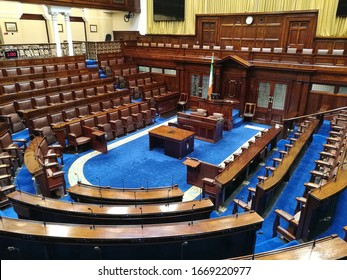 Dublin, Ireland - 4th January 2019: Dáil Éireann, Irish Parliament Chambers