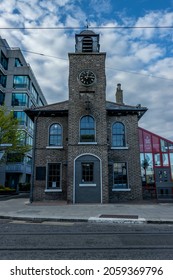 DUBLIN, IRELAND - Apr 28, 2021: A Vertical Shot Of The International Financial Service Centre In Dublin, Ireland