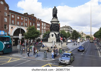 Dublin, Ireland - August 19, 2014: Memorial To Daniel O Connell By Sculptor John Henry Foley