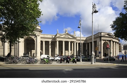 Dublin, Ireland - August 19, 2014: Irish Houses Of Parliament
