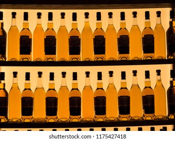 DUBLIN, IRELAND - AUGUST 22, 2018: The Dublin Whiskey Museum Explains History Of Irish Whiskey And Invites To Taste A Few Of Them